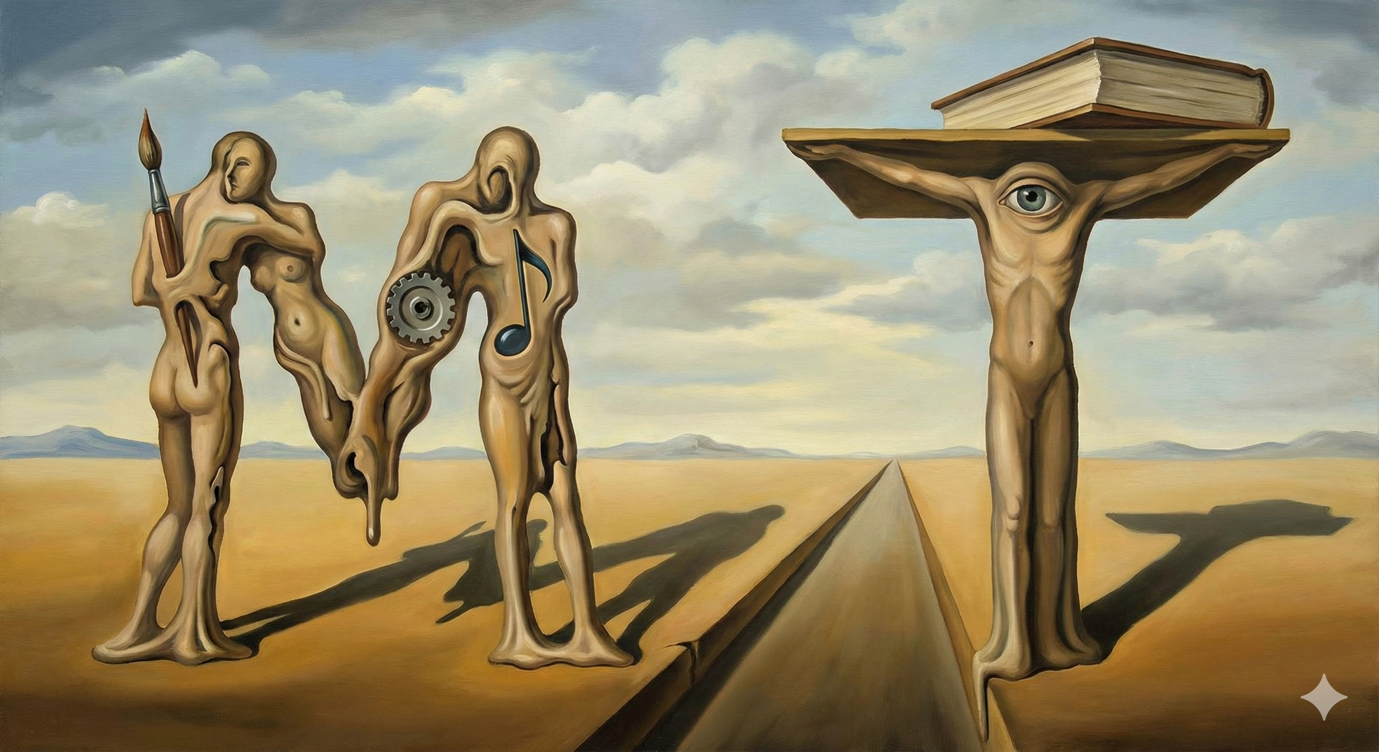 Abstract illustration of an M-shaped skill profile with multiple deep pillars of expertise